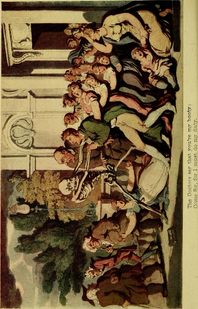 An illustration from The English dance of death, from the designs of Thomas Rowlandson;, 1903, leaf 56