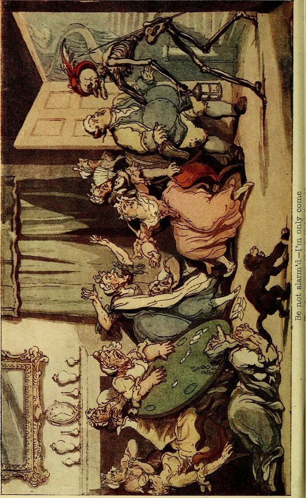 An illustration from The English dance of death, from the designs of Thomas Rowlandson;, 1903, leaf 102
