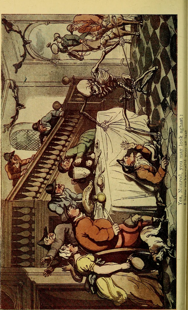 An illustration from The English dance of death, from the designs of Thomas Rowlandson;, 1903, leaf 146