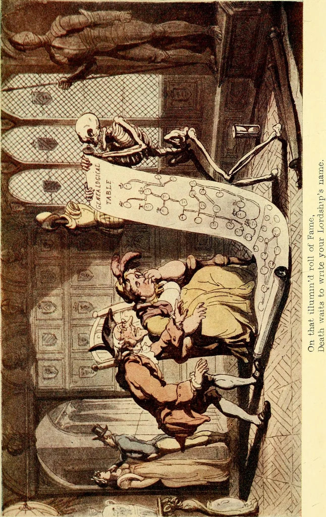 An illustration from The English dance of death, from the designs of Thomas Rowlandson;, 1903, leaf 167