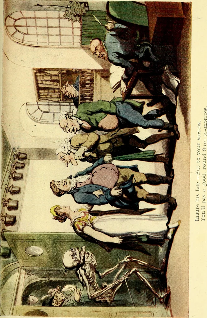 An illustration from The English dance of death, from the designs of Thomas Rowlandson;, 1903, leaf 189