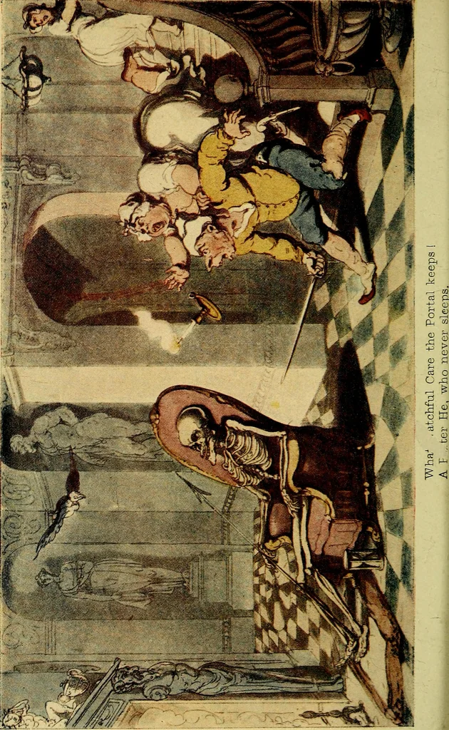 An illustration from The English dance of death, from the designs of Thomas Rowlandson;, 1903, leaf 268