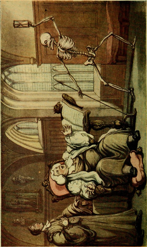 An illustration from The English dance of death, from the designs of Thomas Rowlandson;, 1903, leaf 338