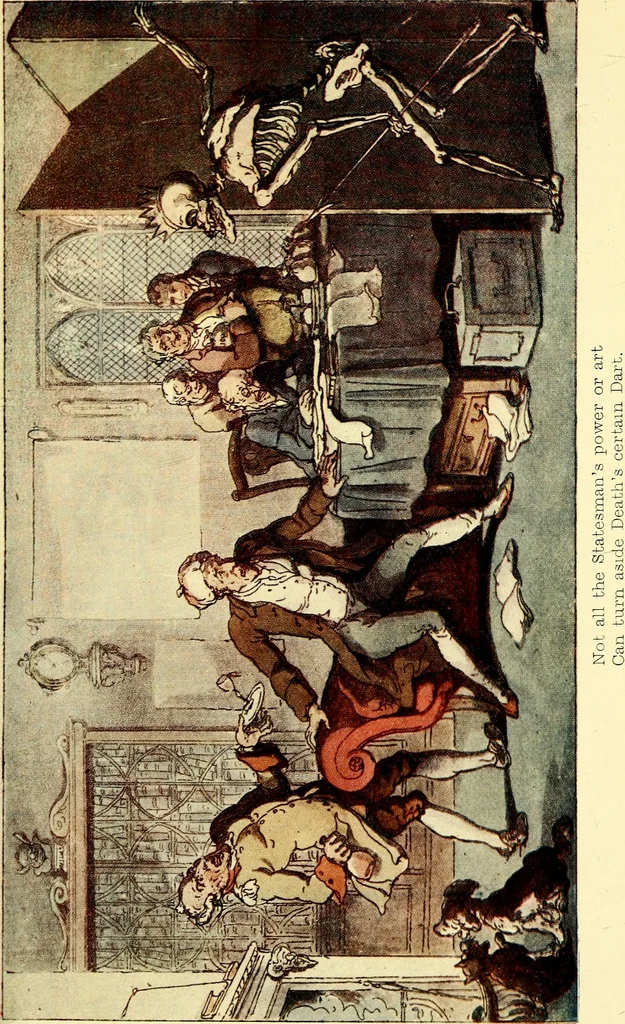 An illustration from The English dance of death, from the designs of Thomas Rowlandson;, 1903, leaf 49
