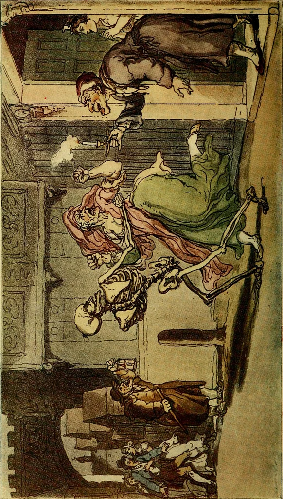 An illustration from The English dance of death, from the designs of Thomas Rowlandson;, 1903, leaf 78