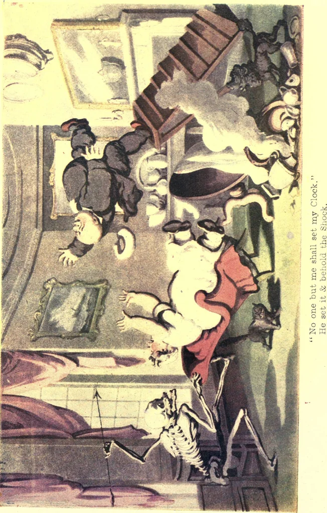 An illustration from The english dance of death, from the designs of Thomas Rowlandson. With metrical illus. by the author of "Doctor Syntaz", 1903, leaf 101
