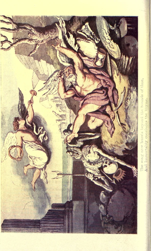 An illustration from The english dance of death, from the designs of Thomas Rowlandson. With metrical illus. by the author of "Doctor Syntaz", 1903, leaf 327