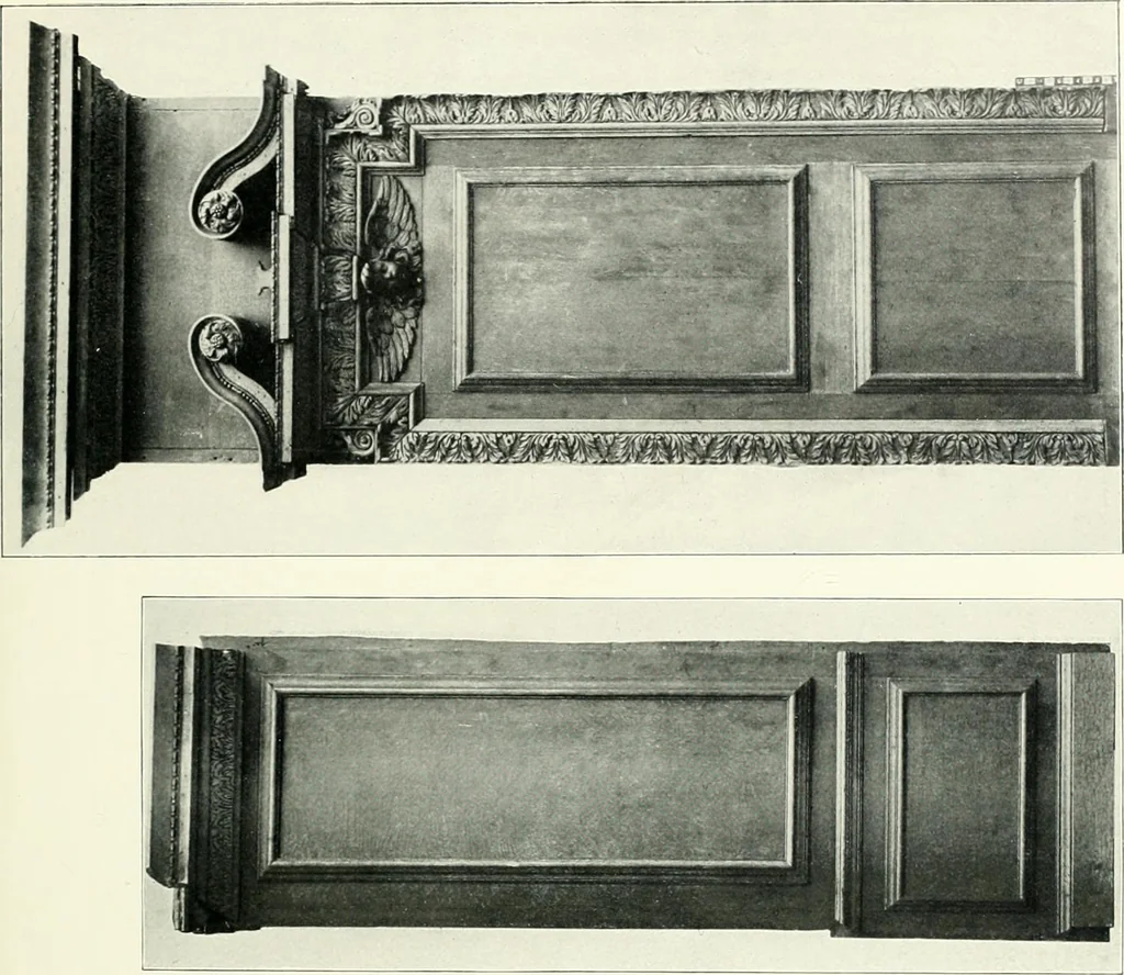 An illustration from English furniture and decoration, 1680-1800, 1909, leaf 24