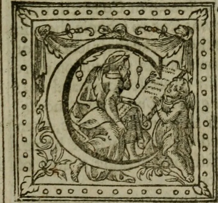 An illustration from The English gentlewoman, drawne out to the full body : expressing, what habilliments doe best attire her, what ornaments doe best adorne her, what complements doe best accomplish her, 1631, leaf 108