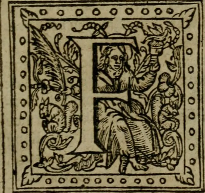 An illustration from The English gentlewoman, drawne out to the full body : expressing, what habilliments doe best attire her, what ornaments doe best adorne her, what complements doe best accomplish her, 1631, leaf 178
