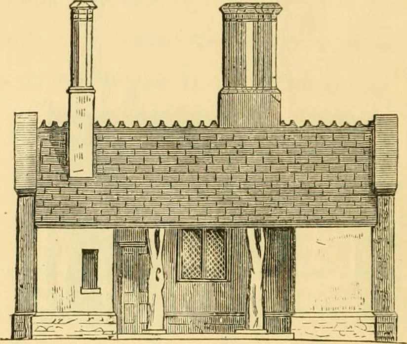 An illustration from The Englishman's house, from a cottage to a mansion. A practical guide to members of building societies, and all interested in selecting or building a house, 1871, leaf 106