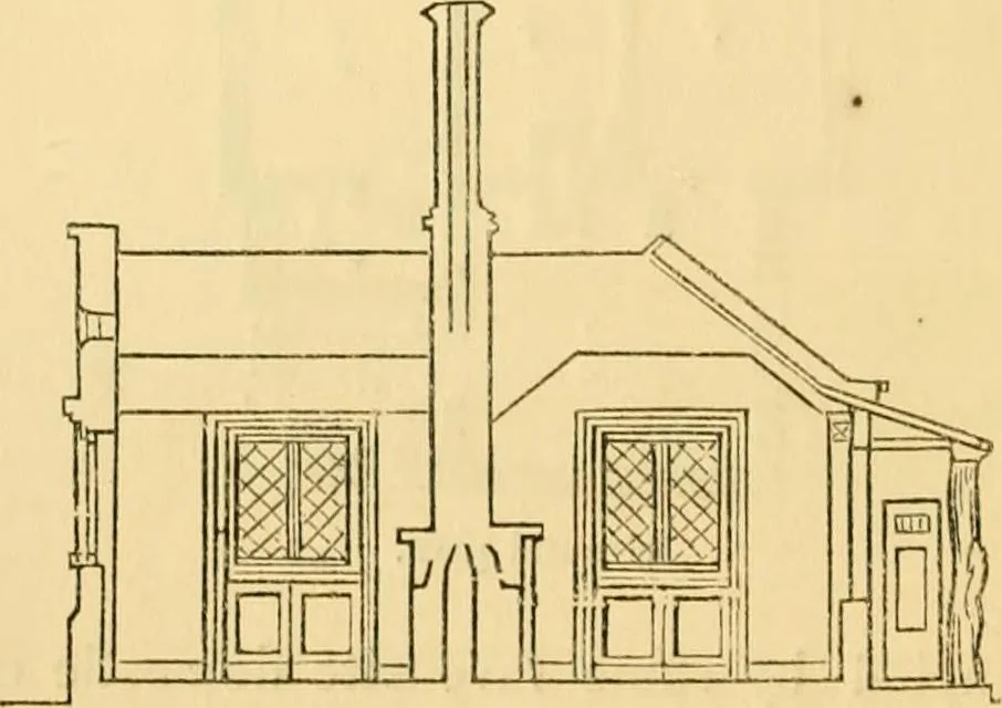 An illustration from The Englishman's house, from a cottage to a mansion. A practical guide to members of building societies, and all interested in selecting or building a house, 1871, leaf 106