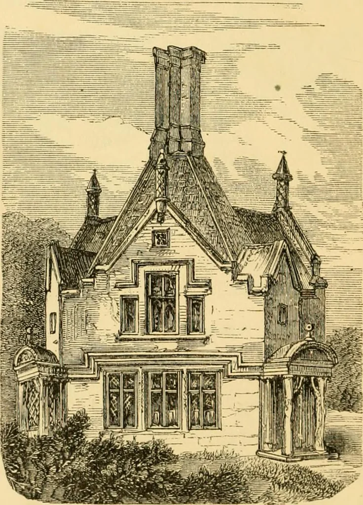 An illustration from The Englishman's house, from a cottage to a mansion. A practical guide to members of building societies, and all interested in selecting or building a house, 1871, leaf 110