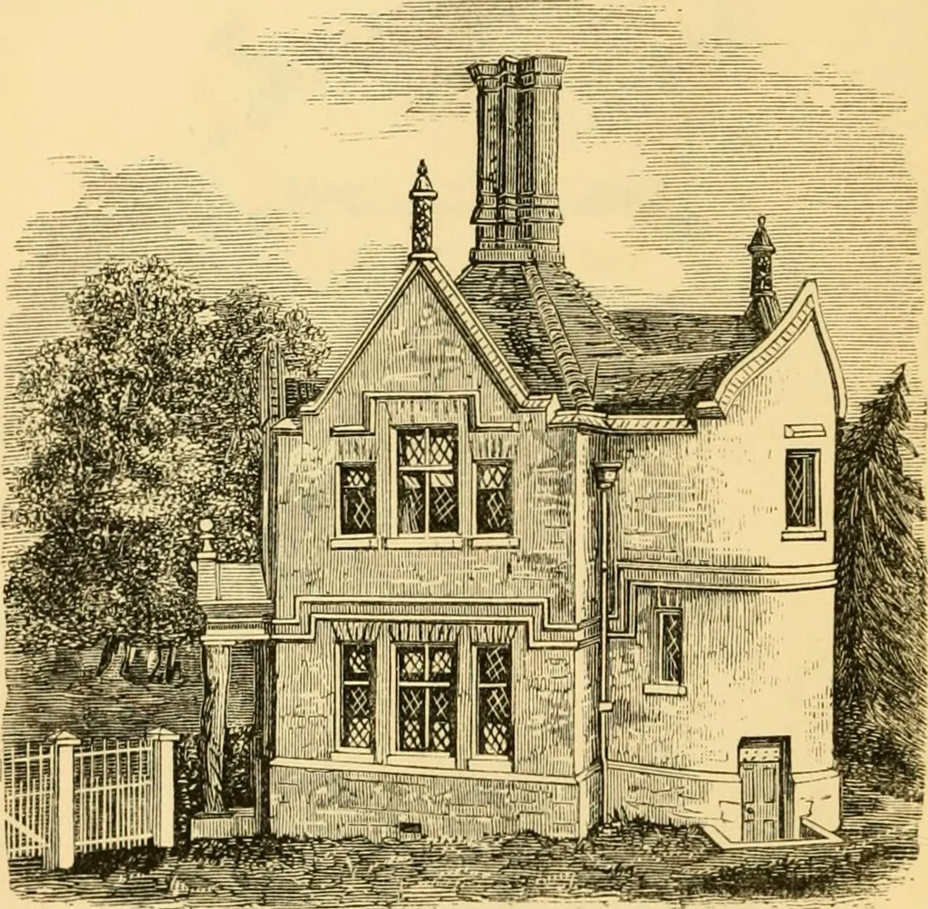 An illustration from The Englishman's house, from a cottage to a mansion. A practical guide to members of building societies, and all interested in selecting or building a house, 1871, leaf 112