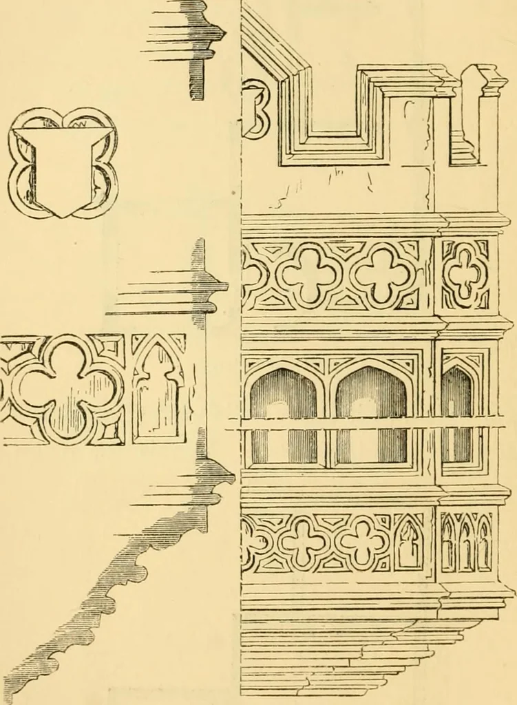 An illustration from The Englishman's house, from a cottage to a mansion. A practical guide to members of building societies, and all interested in selecting or building a house, 1871, leaf 124
