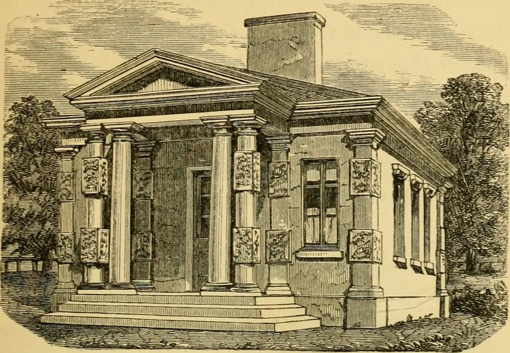 An illustration from The Englishman's house, from a cottage to a mansion. A practical guide to members of building societies, and all interested in selecting or building a house, 1871, leaf 131