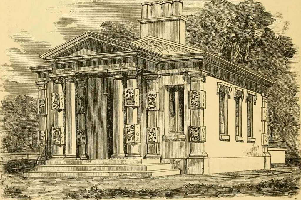 An illustration from The Englishman's house, from a cottage to a mansion. A practical guide to members of building societies, and all interested in selecting or building a house, 1871, leaf 132