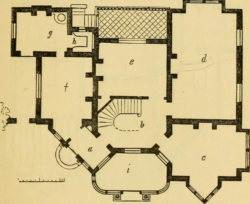 An illustration from The Englishman's house, from a cottage to a mansion. A practical guide to members of building societies, and all interested in selecting or building a house, 1871, leaf 169