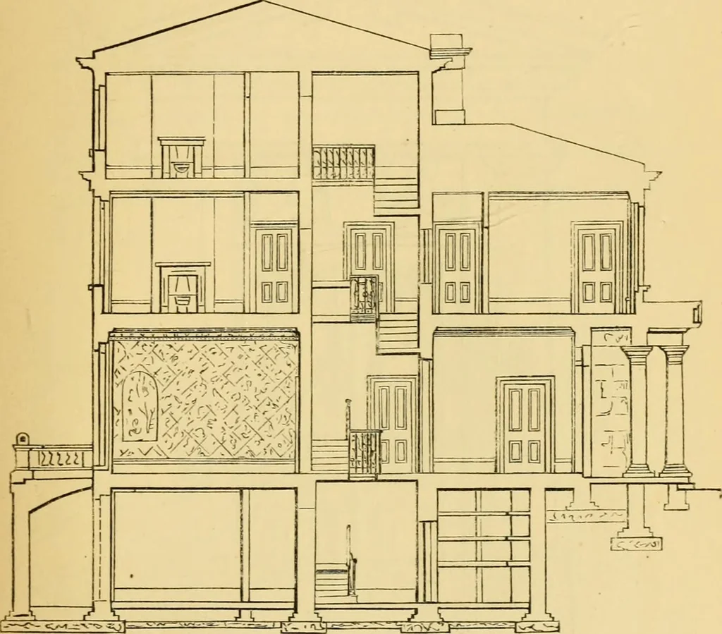 An illustration from The Englishman's house, from a cottage to a mansion. A practical guide to members of building societies, and all interested in selecting or building a house, 1871, leaf 185