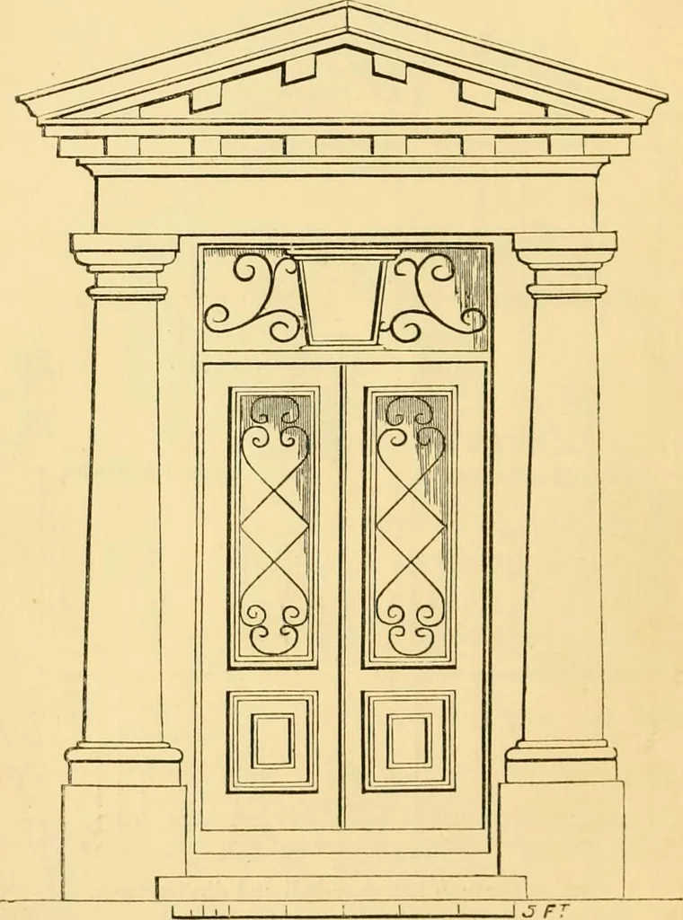 An illustration from The Englishman's house, from a cottage to a mansion. A practical guide to members of building societies, and all interested in selecting or building a house, 1871, leaf 186
