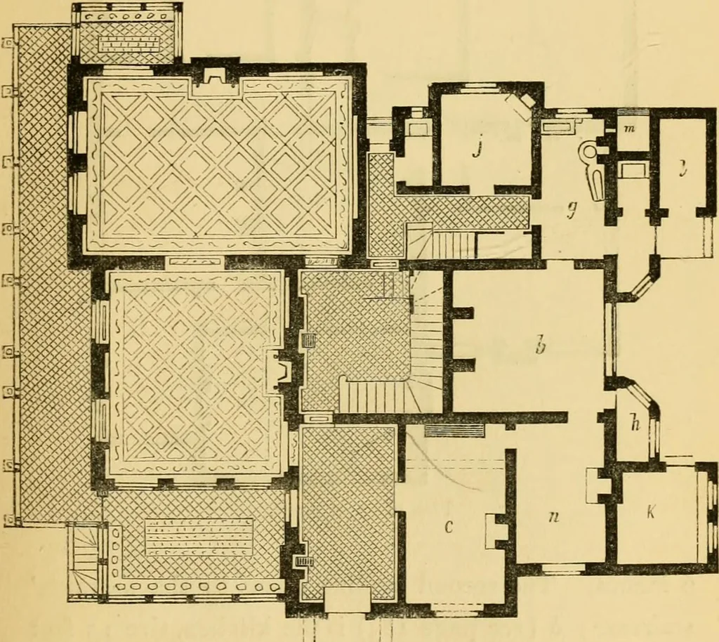 An illustration from The Englishman's house, from a cottage to a mansion. A practical guide to members of building societies, and all interested in selecting or building a house, 1871, leaf 189