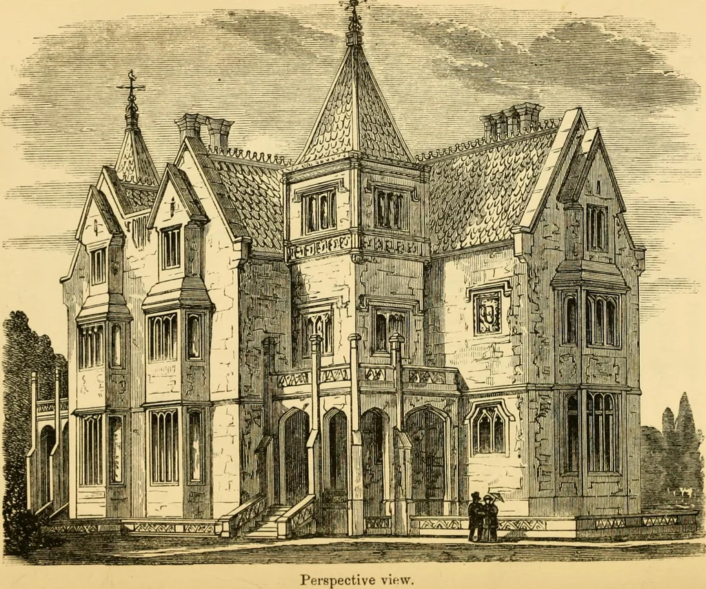An illustration from The Englishman's house, from a cottage to a mansion. A practical guide to members of building societies, and all interested in selecting or building a house, 1871, leaf 198