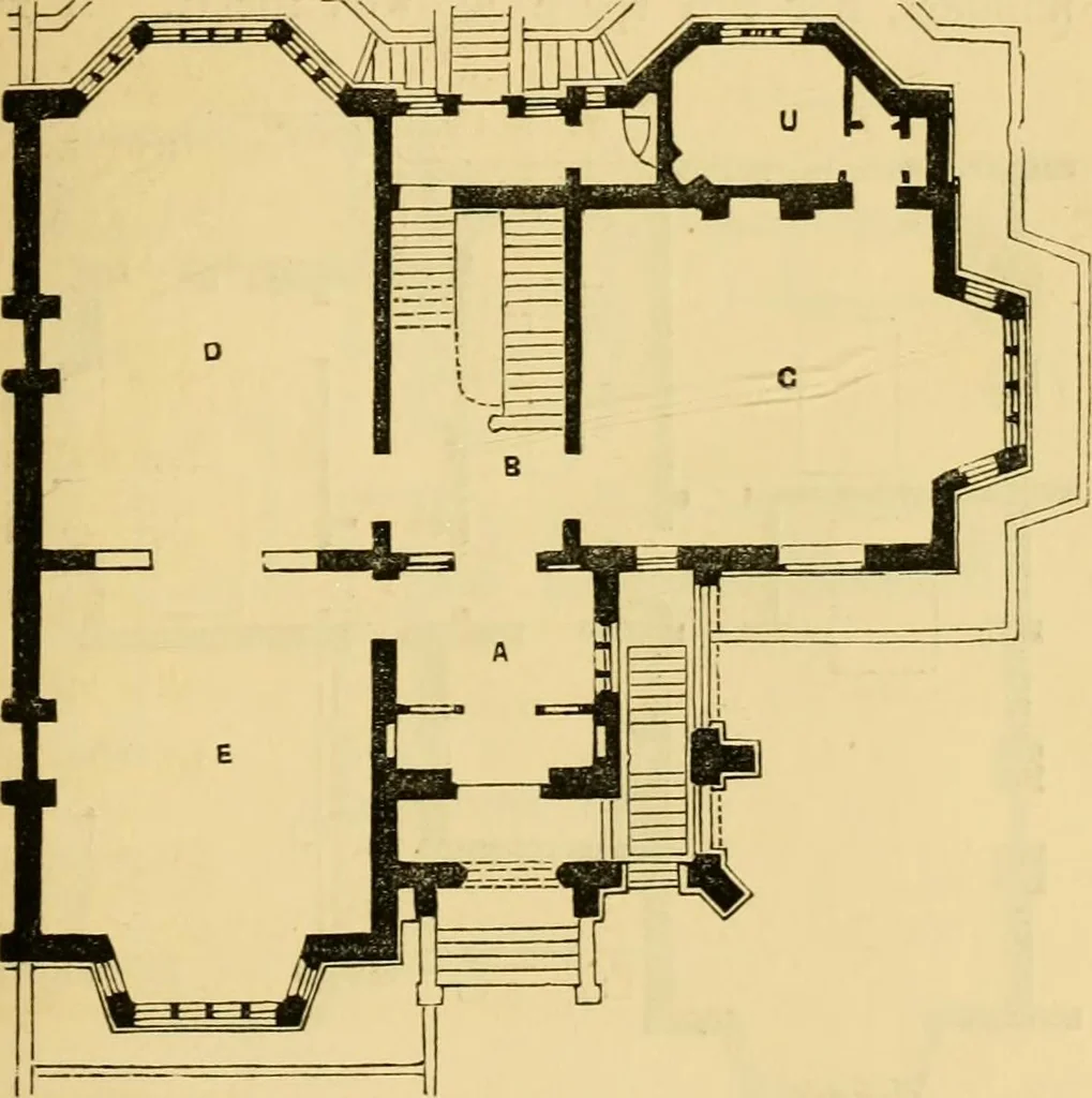 An illustration from The Englishman's house, from a cottage to a mansion. A practical guide to members of building societies, and all interested in selecting or building a house, 1871, leaf 199