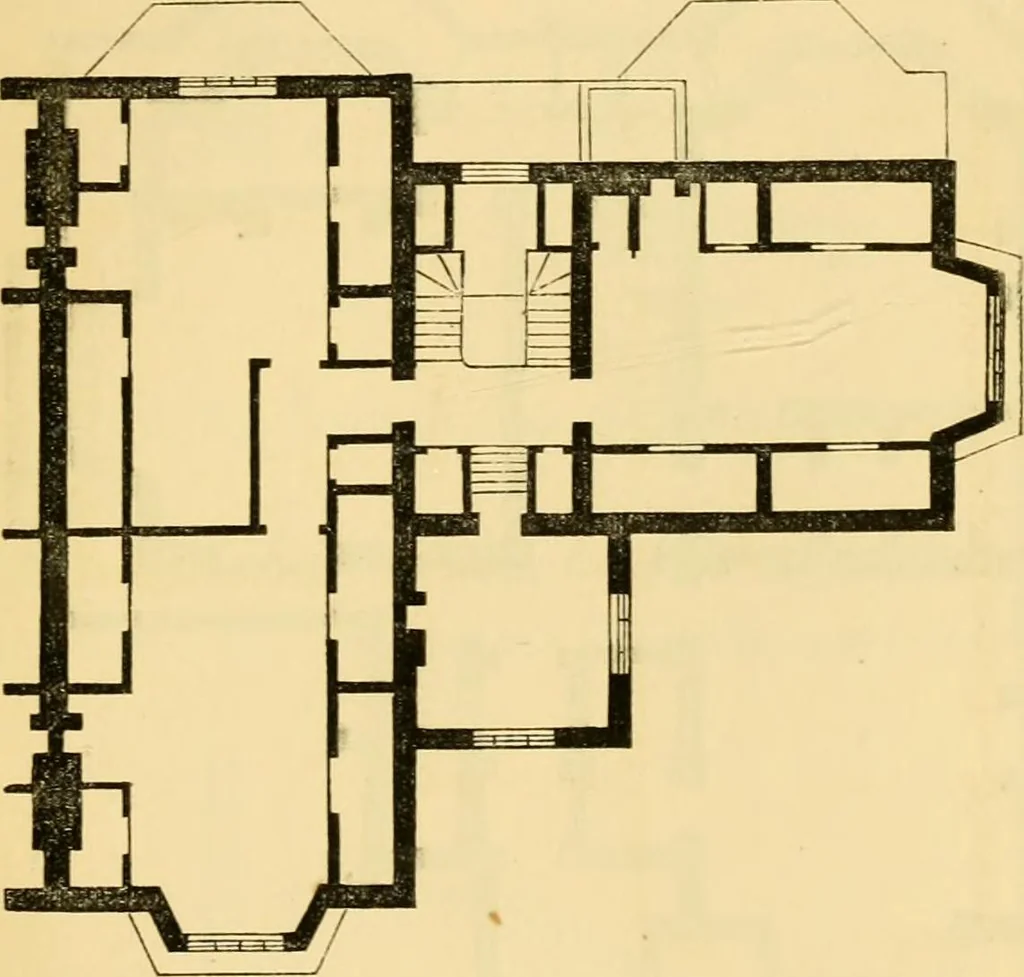 An illustration from The Englishman's house, from a cottage to a mansion. A practical guide to members of building societies, and all interested in selecting or building a house, 1871, leaf 201
