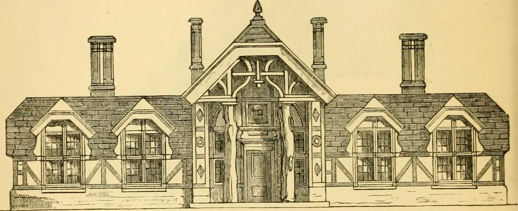 An illustration from The Englishman's house, from a cottage to a mansion. A practical guide to members of building societies, and all interested in selecting or building a house, 1871, leaf 214
