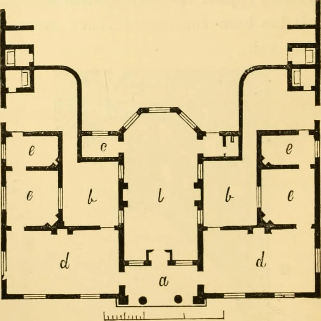 An illustration from The Englishman's house, from a cottage to a mansion. A practical guide to members of building societies, and all interested in selecting or building a house, 1871, leaf 214