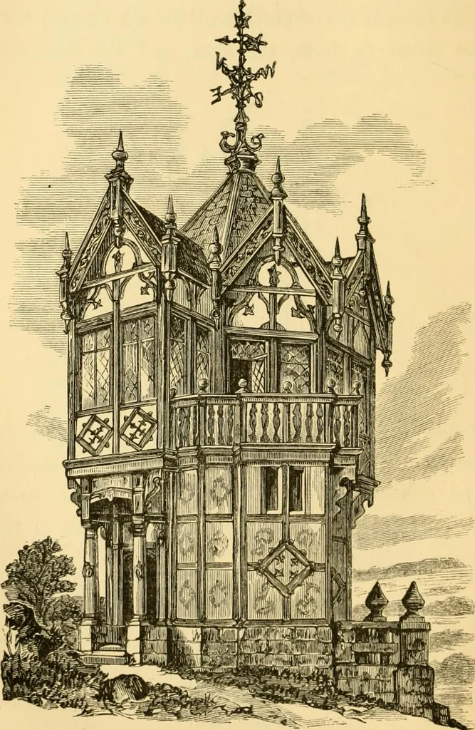 An illustration from The Englishman's house, from a cottage to a mansion. A practical guide to members of building societies, and all interested in selecting or building a house, 1871, leaf 220