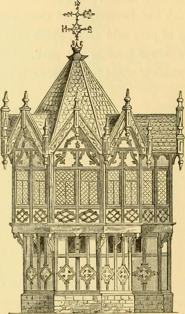 An illustration from The Englishman's house, from a cottage to a mansion. A practical guide to members of building societies, and all interested in selecting or building a house, 1871, leaf 222