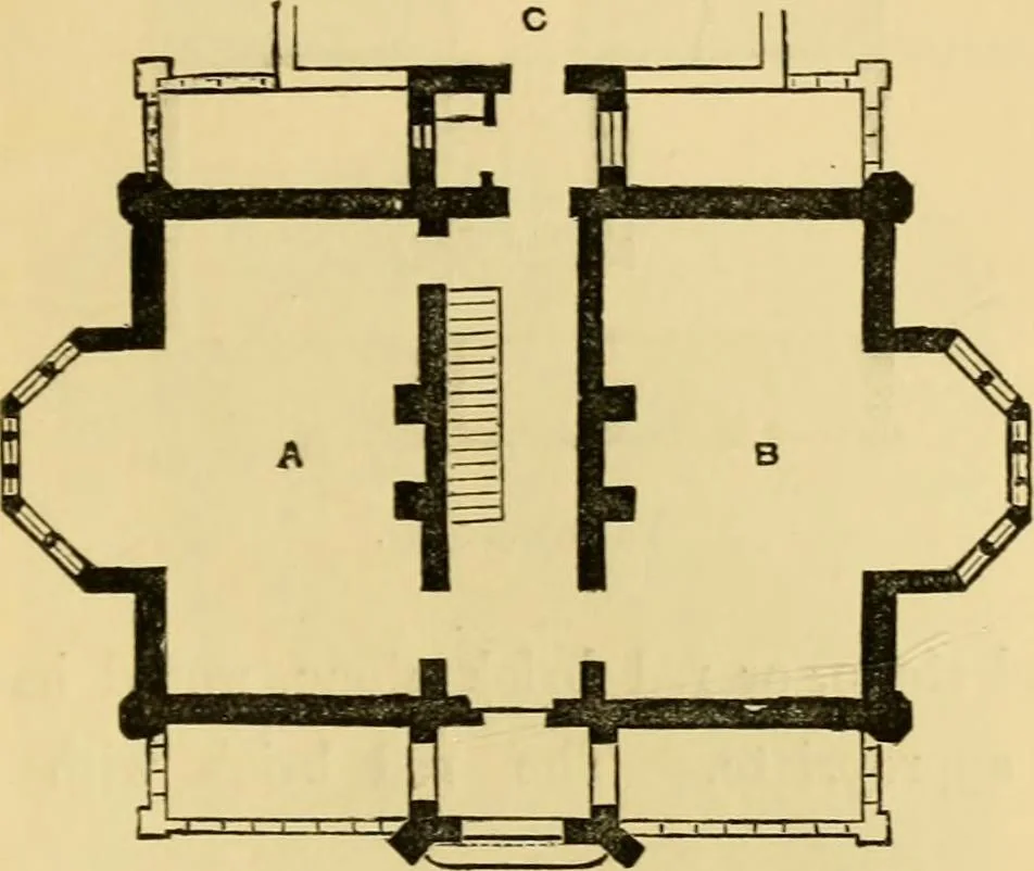 An illustration from The Englishman's house, from a cottage to a mansion. A practical guide to members of building societies, and all interested in selecting or building a house, 1871, leaf 229