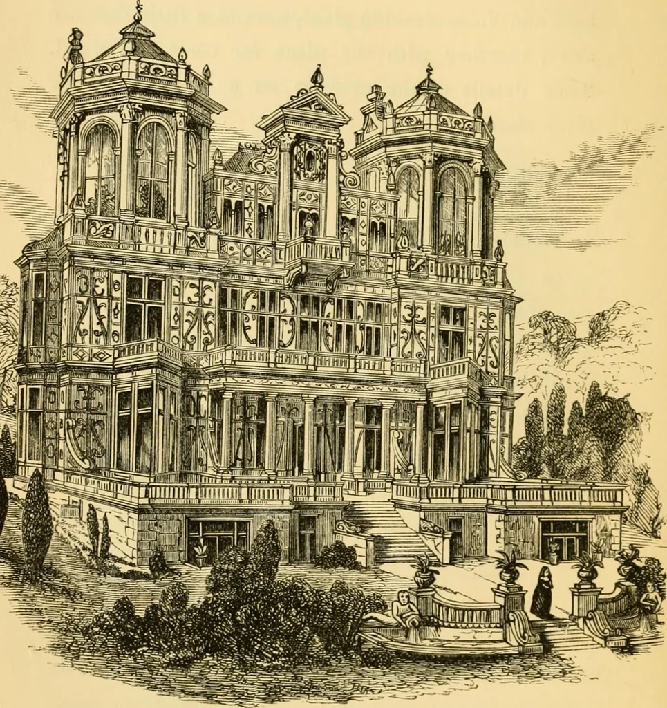 An illustration from The Englishman's house, from a cottage to a mansion. A practical guide to members of building societies, and all interested in selecting or building a house, 1871, leaf 238