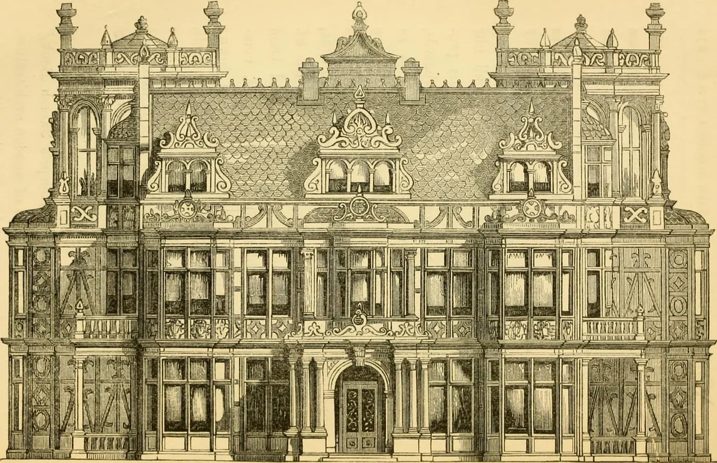 An illustration from The Englishman's house, from a cottage to a mansion. A practical guide to members of building societies, and all interested in selecting or building a house, 1871, leaf 240
