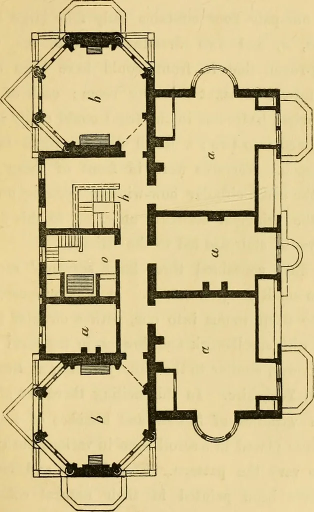 An illustration from The Englishman's house, from a cottage to a mansion. A practical guide to members of building societies, and all interested in selecting or building a house, 1871, leaf 245