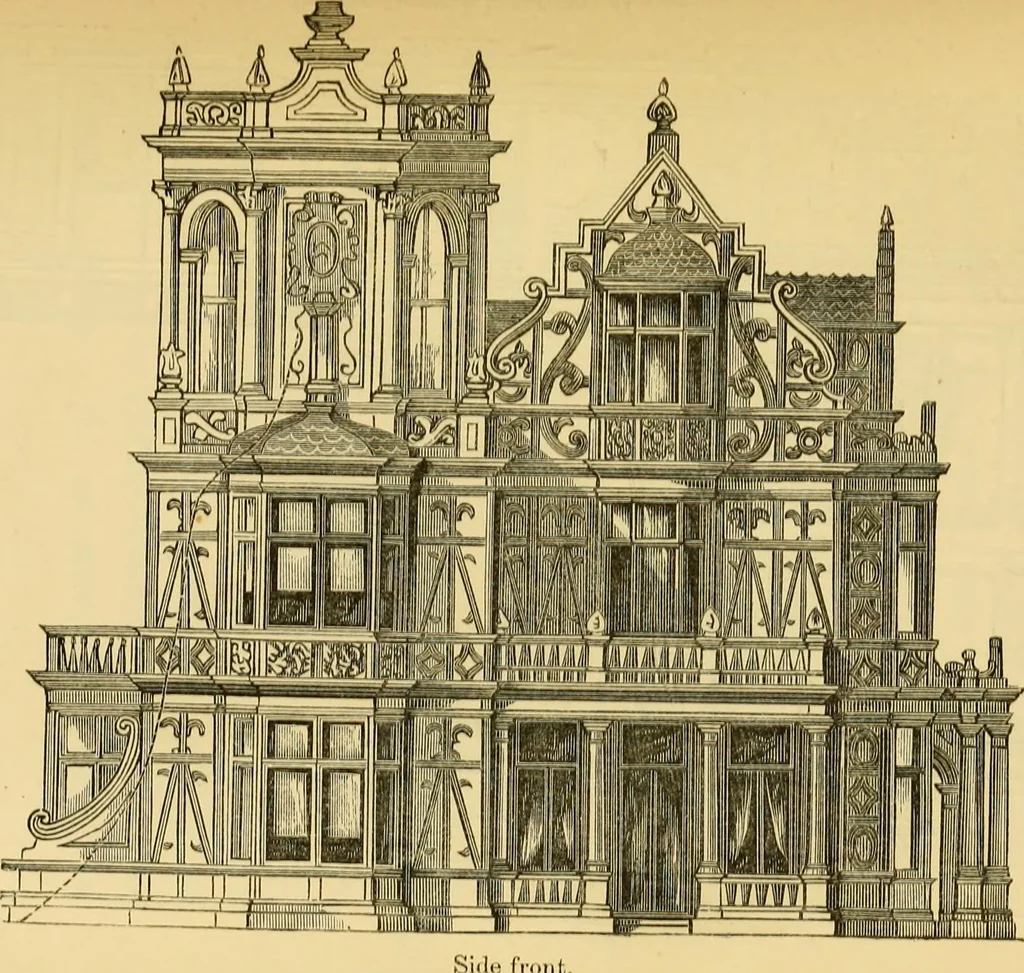 An illustration from The Englishman's house, from a cottage to a mansion. A practical guide to members of building societies, and all interested in selecting or building a house, 1871, leaf 249