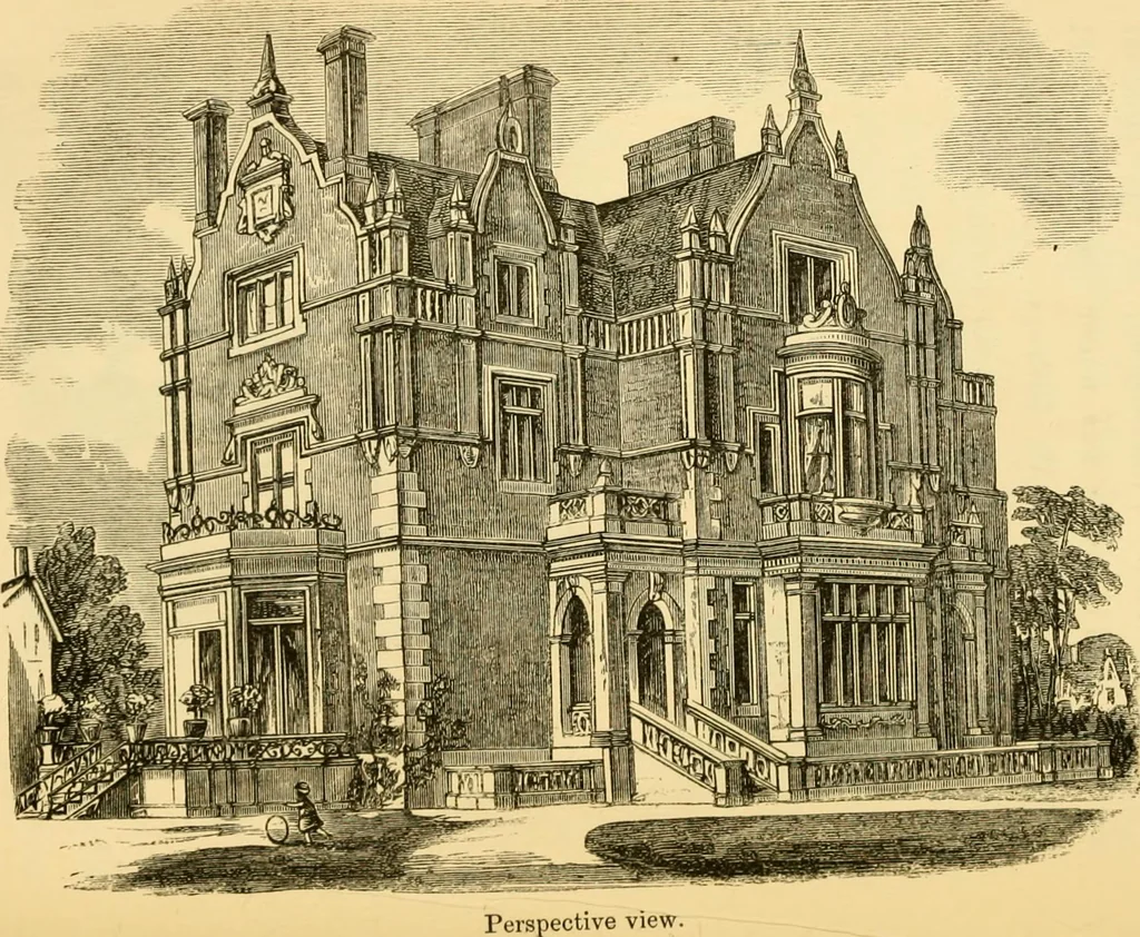 An illustration from The Englishman's house, from a cottage to a mansion. A practical guide to members of building societies, and all interested in selecting or building a house, 1871, leaf 286