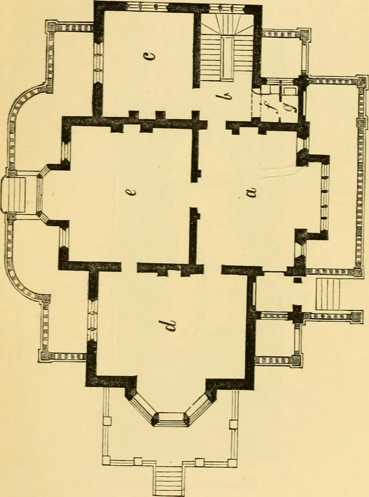 An illustration from The Englishman's house, from a cottage to a mansion. A practical guide to members of building societies, and all interested in selecting or building a house, 1871, leaf 287