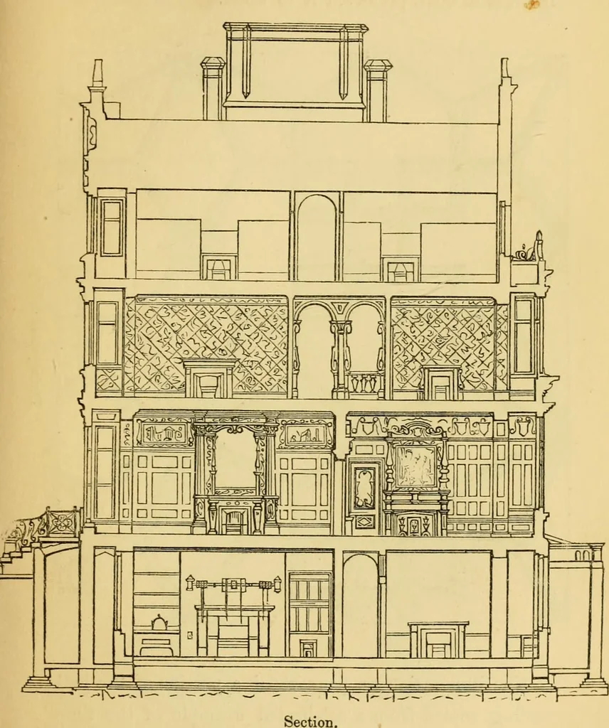 An illustration from The Englishman's house, from a cottage to a mansion. A practical guide to members of building societies, and all interested in selecting or building a house, 1871, leaf 293