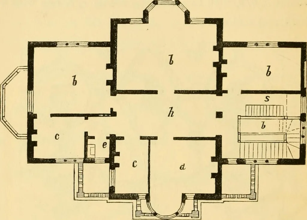An illustration from The Englishman's house, from a cottage to a mansion. A practical guide to members of building societies, and all interested in selecting or building a house, 1871, leaf 298