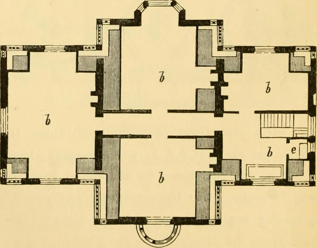 An illustration from The Englishman's house, from a cottage to a mansion. A practical guide to members of building societies, and all interested in selecting or building a house, 1871, leaf 298