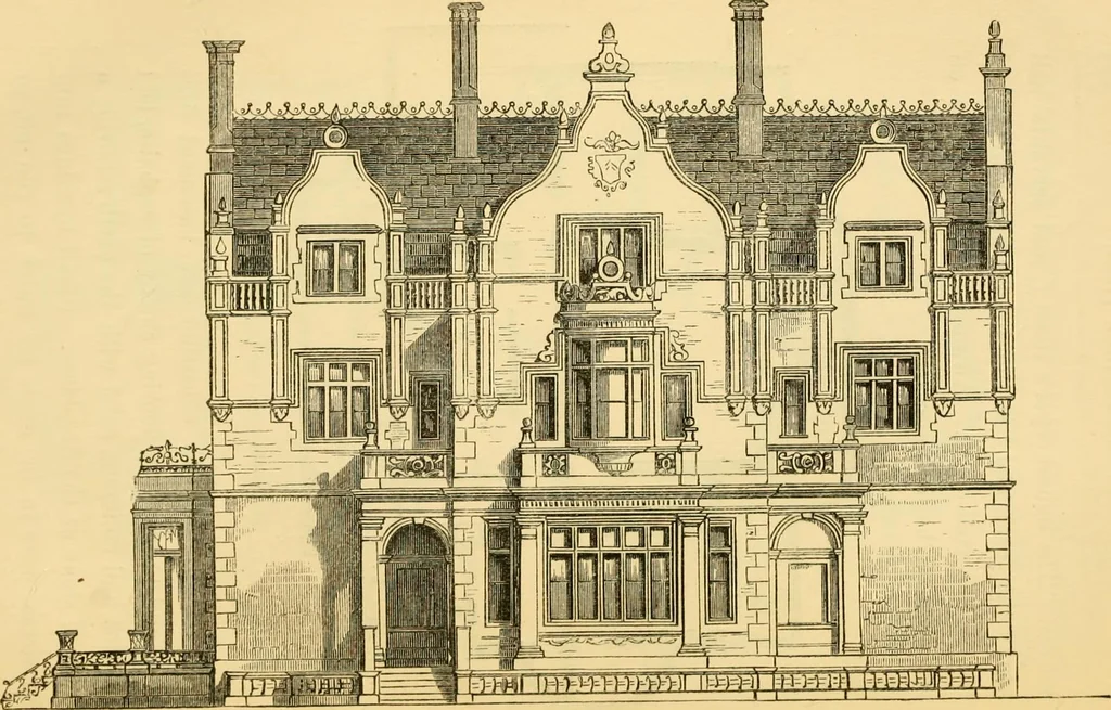 An illustration from The Englishman's house, from a cottage to a mansion. A practical guide to members of building societies, and all interested in selecting or building a house, 1871, leaf 300