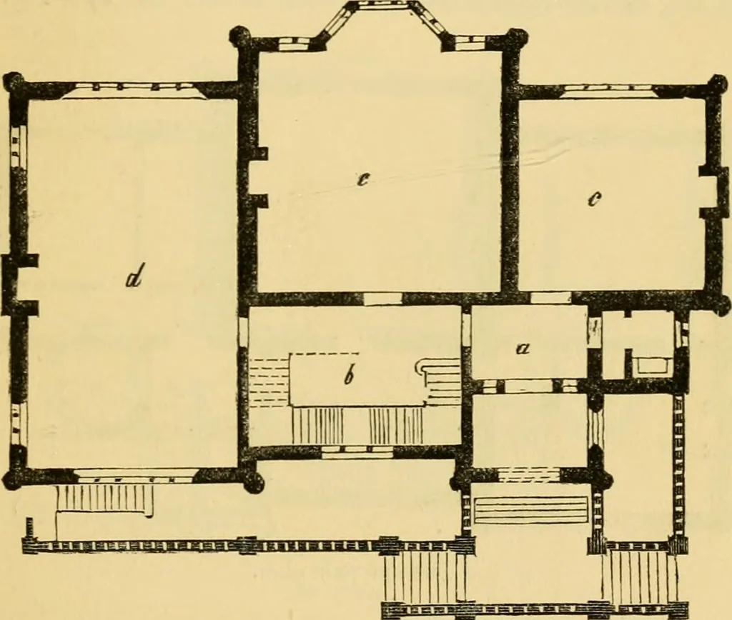 An illustration from The Englishman's house, from a cottage to a mansion. A practical guide to members of building societies, and all interested in selecting or building a house, 1871, leaf 389