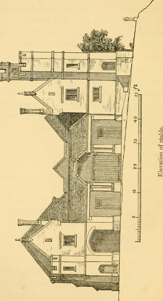 An illustration from The Englishman's house, from a cottage to a mansion. A practical guide to members of building societies, and all interested in selecting or building a house, 1871, leaf 402