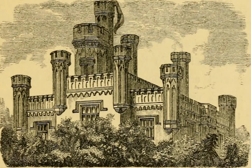 An illustration from The Englishman's house, from a cottage to a mansion. A practical guide to members of building societies, and all interested in selecting or building a house, 1871, leaf 473