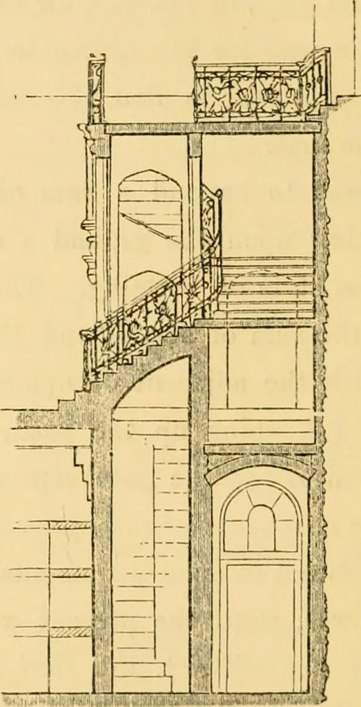 An illustration from The Englishman's house, from a cottage to a mansion. A practical guide to members of building societies, and all interested in selecting or building a house, 1871, leaf 488