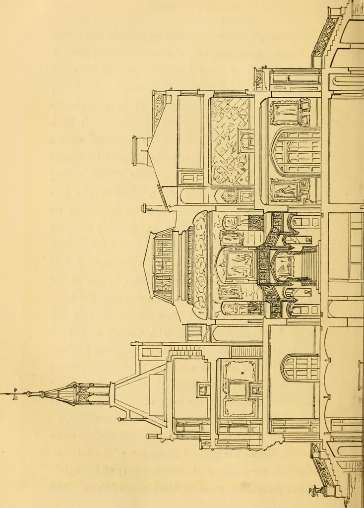 An illustration from The Englishman's house, from a cottage to a mansion. A practical guide to members of building societies, and all interested in selecting or building a house, 1871, leaf 492
