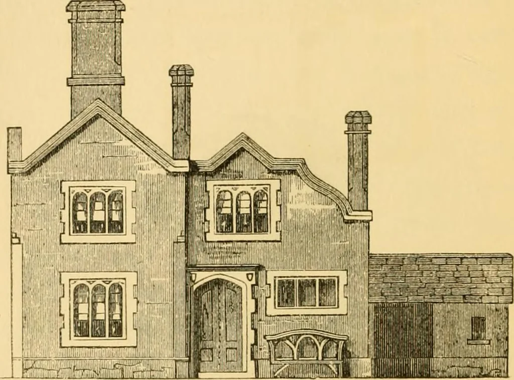 An illustration from The Englishman's house, from a cottage to a mansion. A practical guide to members of building societies, and all interested in selecting or building a house, 1871, leaf 56