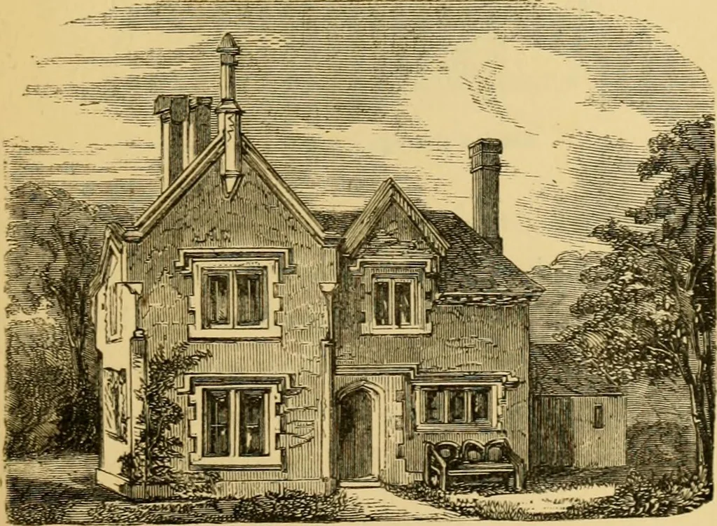 An illustration from The Englishman's house, from a cottage to a mansion. A practical guide to members of building societies, and all interested in selecting or building a house, 1871, leaf 57